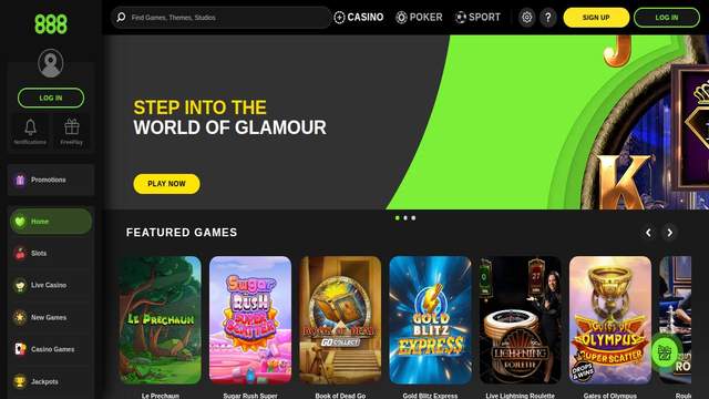 888 Casino casino screenshot